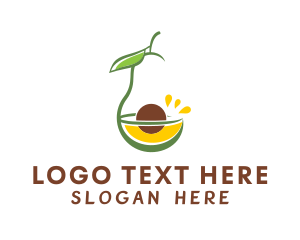 Healthy - Avocado Juice Smoothie logo design