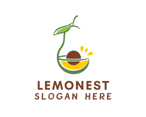 Cold - Avocado Juice Smoothie logo design