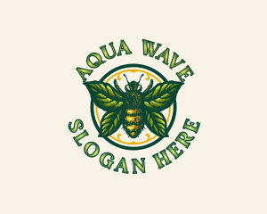 Leaf Bee Apiculture logo design