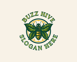 Leaf Bee Apiculture logo design