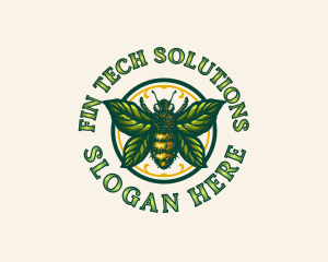 Leaf Bee Apiculture logo design