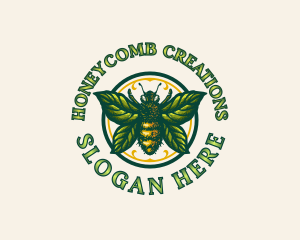 Beeswax - Leaf Bee Apiculture logo design