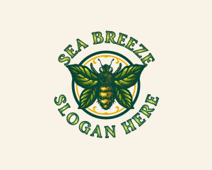 Leaf Bee Apiculture logo design