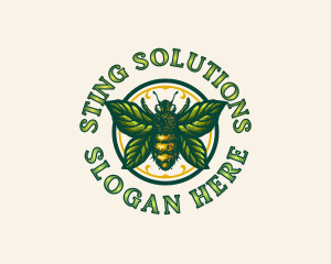 Sting - Leaf Bee Apiculture logo design