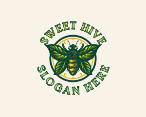 Leaf Bee Apiculture logo design