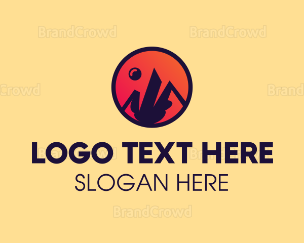 Outdoor Mountain Hiking Logo