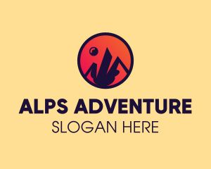 Alps - Outdoor Mountain Hiking logo design