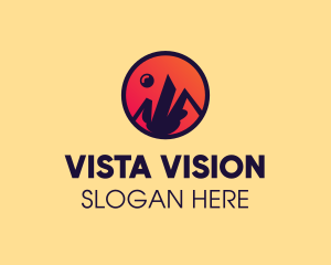 View - Outdoor Mountain Hiking logo design