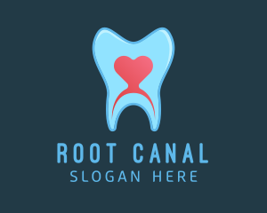 Endodontist - Heart Tooth Treatment logo design