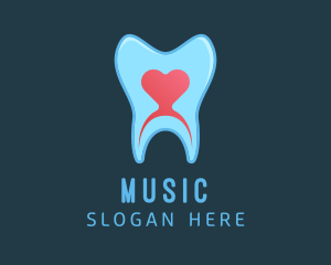 Dental - Heart Tooth Treatment logo design