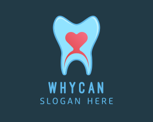 Cosmetic Dentistry - Heart Tooth Treatment logo design