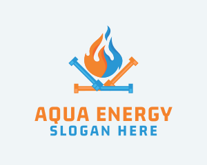 Hydropower - Fire Plumbing Pipe logo design