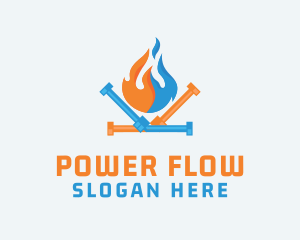 Hydroelectric - Fire Plumbing Pipe logo design