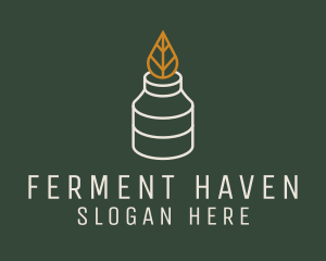 Fermentation - Natural Organic Bottle logo design