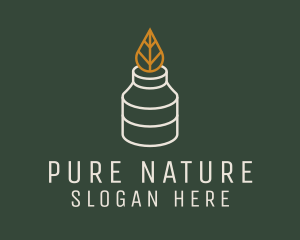 Natural Organic Bottle logo design