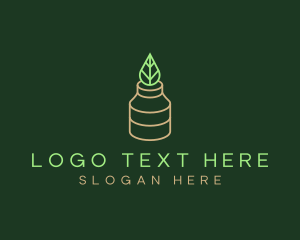 Nature - Natural Organic Bottle logo design