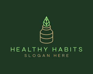 Natural Organic Bottle logo design