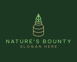 Natural Organic Bottle logo design