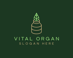 Natural Organic Bottle logo design