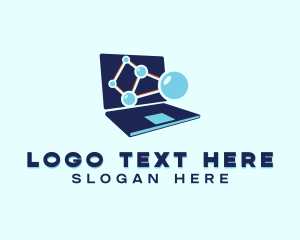 Elearning - Cyber Laptop Technology logo design