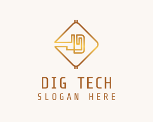 Tech Crypto Letter D logo design