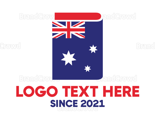 Australia Flag Book Logo