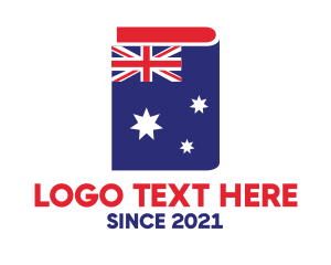 Nationality - Australia Flag Book logo design