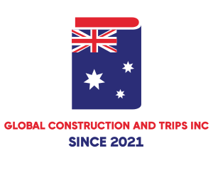 University - Australia Flag Book logo design