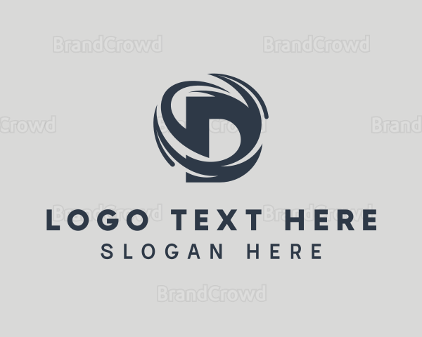 Swoosh Company Brand Letter D Logo