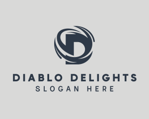 Swoosh Company Brand Letter D logo design