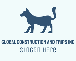 Veterinarian - Dog & Cat Silhouette logo design