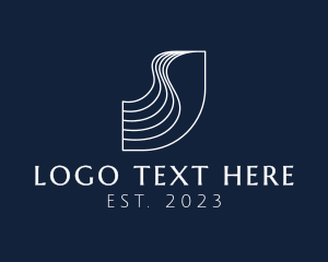Advertising Agency - Line Wave Letter S logo design