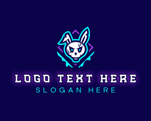 Bunny - Gaming Skull Character logo design