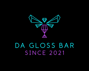 Geometric Neon Bar  logo design