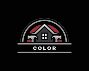 Contractor - Home Roofing Hammer Tool logo design