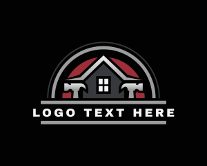 Repair - Home Roofing Hammer Tool logo design