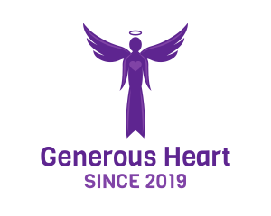 Purple Heart Angel logo design