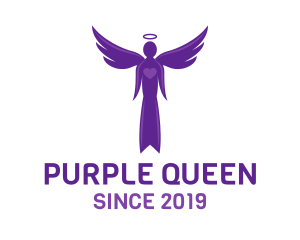 Purple Heart Angel logo design