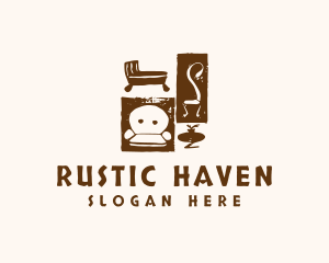 Rustic Furniture Upholstery logo design