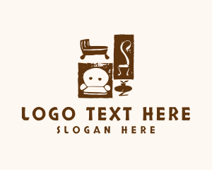 Wooden - Rustic Furniture Upholstery logo design