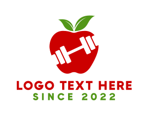 Fitness - Apple Health Diet logo design