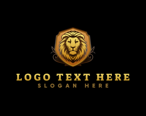 Vintage - Lion Shield Safari logo design