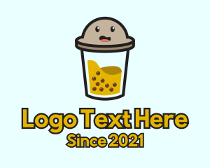 Boba Tea - Boba Milk Tea Mascot logo design
