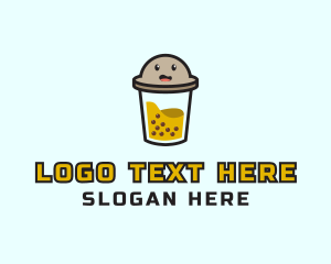 Boba Milk Tea Logo