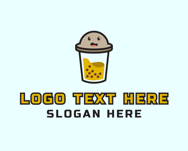 Boba Tea - Boba Milk Tea logo design