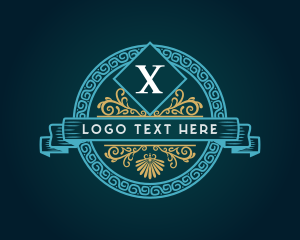 Greek Letter - Greek Chi Symbol Ornament logo design
