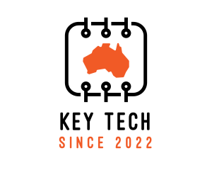 Digital Tech Map Australia logo design