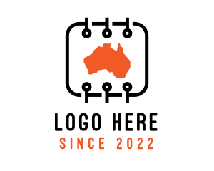 Ornament Frame - Digital Tech Map Australia logo design