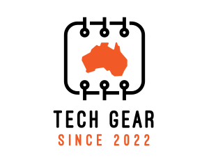 Digital Tech Map Australia logo design
