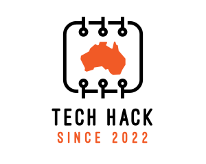 Digital Tech Map Australia logo design